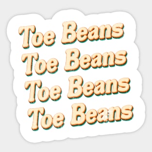 Toe Beans (vintage look) Sticker